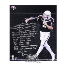 Johnny Manziel Autographed Texas A&M 10 Inscription 16x20 Football Photo - BAS