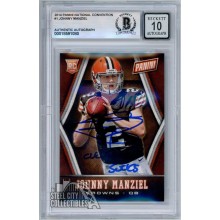 Johnny Manziel 2014 Panini National Convention Rookie Autograph "Cleveland Sucks" Card #1 BAS 10