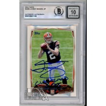 Johnny Manziel 2014 Topps Rookie Autograph "Cleveland Sucks" Card #429B SP BAS 10