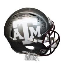 Johnny Manziel Autographed Texas A&M Flash 10 Inscription Speed Full Size Replica Football Helmet  - BAS