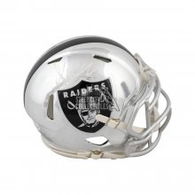 Marcus Allen Los Angeles Raiders Chrome Mini Football Helmet - BAS COA (White Ink)