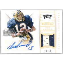 Dan Marino 2015 Panini National Treasures Holo Gold Patch Auto Card #4 06/10