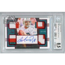 Dan Marino 2019 Panini One Red Quad Patch Autograph Card #99 2/10 BGS 8.5