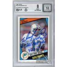 Dan Marino 1984 Topps Autograph Rookie Card #123 BGS 8 BAS 10 (3 Inscriptions)
