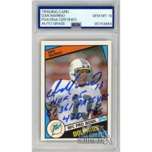 Dan Marino 1984 Topps Autograph Rookie Card #123 PSA/DNA 10 (3 Inscriptions)