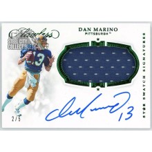Dan Marino 2019 Panini Flawless Collegiate Star Swatch Emerald Patch Autograph Card #11 2/5