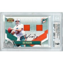 Dan Marino 2008 Donruss Gridiron Gear Performers Jersey Autograph Card #P-12 4/5 BGS 9
