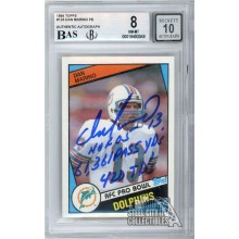 Dan Marino 1984 Topps Autograph Rookie Card #123 BGS 8 BAS 10 (3 Inscriptions)