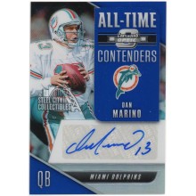 Dan Marino 2018 Panini Contenders Optic All-Time Contenders Blue Auto 5/5