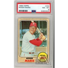 Roger Maris 1968 Topps Card #330 PSA 8 NM-MT (635)