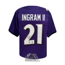 Mark Ingram II Autographed Baltimore Custom Purple Football Jersey - BAS (2 Signed)
