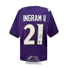 Mark Ingram Autographed Baltimore Custom Purple Football Jersey - BAS (1 Signed)