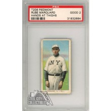 Rube Marquard 1909-11 T206 Piedmont 150 Hands At Thighs Card PSA 2 Good