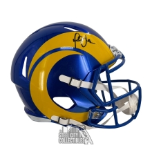 Marshall Faulk Autographed Los Angeles Rams 2026 Replica Full Size Football Helmet - JSA