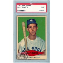 Billy Martin 1954 Red Heart Card PSA 7 NM