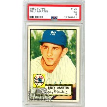 Billy Martin 1952 Topps Rookie Card #175 PSA 5 EX