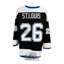 Martin St Louis Autographed Tamp Bay Custom Black Hockey Jersey - JSA