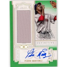 Pedro Martinez 2020 Topps Definitive Green Jersey Autograph Card #DARC-PM 10/10