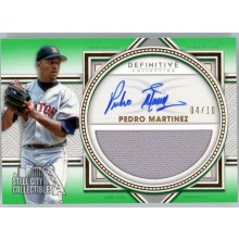 Pedro Martinez 2022 Topps Definitive Green Jersey Autograph Card #DARC-PM 4/10