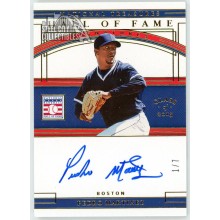 Pedro Martinez 2020 Panini National Treasures Hall of Fame Autograph Card #HFS-PM 1/7