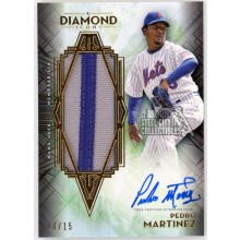 Pedro Martinez 2021 Topps Diamond Icons Patch Autograph Card #AJP-PMA 10/15