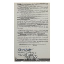 Marvelous Marvin Hagler Autographed 1982 Fight Contract - JSA LOA