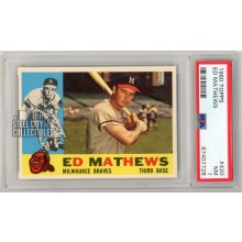 Ed Mathews 1960 Topps Baseball Card #420 PSA 7