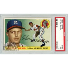 Ed Mathews 1955 Topps Baseball Card #155 PSA 7 (556)
