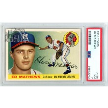 Eddie "Ed" Mathews 1955 Topps Card #155 PSA 7 NM