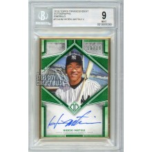 Hideki Matsui 2018 Topps Transcendent Emerald Autograph Card #TCA-HM 12/15 BGS 9