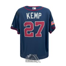 Matt Kemp Game Used San Diego Padres 7/4/16 Majestic Navy Baseball Jersey - MLB