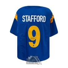 Matthew Stafford Autographed Los Angeles Custom Blue Football Jersey - BAS (Gold #)