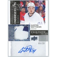 Auston Matthews 2018-19 Upper Deck The Cup Patch Auto Card 05/10 (Corner Ding)