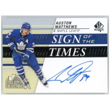 Auston Matthews 2019-20 Upper Deck SP Authentic Sign Of The Times Auto #SOTT-AM