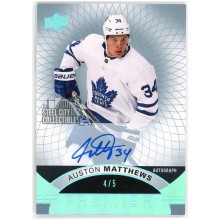 Auston Matthews 2017-18 Upper Deck Premier Hockey Blue Spectrum Auto Card #6 4/5