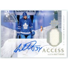 Auston Matthews 2018-19 Upper Deck Ultimate Access Patch Auto 051/125 (Crease)