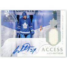 Auston Matthews 2018-19 Upper Deck Ultimate Access Patch Auto 023/125