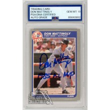 Don Mattingly 1985 Fleer 1985 AL MVP Autograph Card #133 PSA/DNA 10