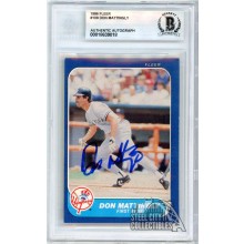 Don Mattingly 1986 Fleer Autograph Card #109 BAS
