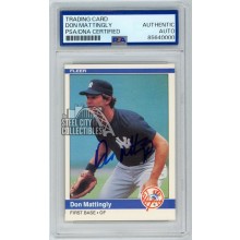 Don Mattingly 1984 Fleer Autograph Rookie Card #131 PSA/DNA