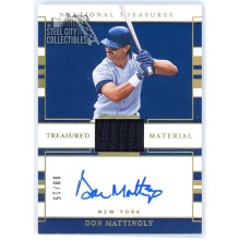 Don Mattingly 2020 Panini National Treasures Relic Autograph Card #TMS-DM 08/15