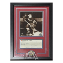 Maurice Richard Autographed Check Photo Frame - Global