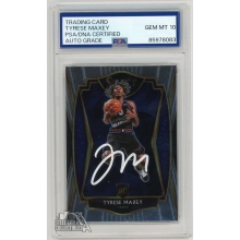 Tyrese Maxey 2020-21 Panini Select Premier Rookie Auto Card PSA/DNA 10 (White)