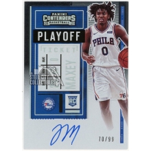 Tyrese Maxey 2020-21 Panini Contenders Playoff Ticket Rookie Autograph Card #123 70/99