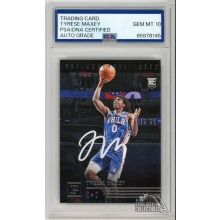 Tyrese Maxey 2020-21 Panini Chronicles Rookie Autograph Card PSA/DNA 10 (White)