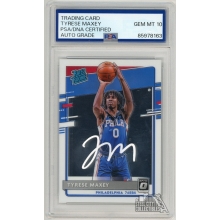 Tyrese Maxey 2020-21 Donruss Optic Rated Rookie Auto Card PSA/DNA 10 (White)
