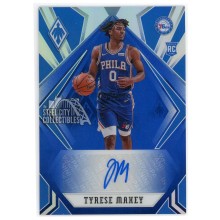Tyrese Maxey 2020-21 Panini Chronicles Phoenix Blue Rookie Autograph Card #PH-TYM 17/25