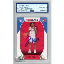 Tyrese Maxey 2020-21 Panini Hoops Rookie Autograph Card #207 PSA/DNA 10