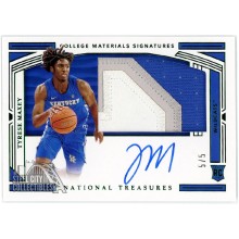 Tyrese Maxey 2020-21 Panini National Treasures Collegiate Rookie Patch Autograph Card #22 5/5