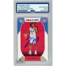Tyrese Maxey 2020-21 Panini Hoops Rookie Autograph Card #207 PSA/DNA Authentic